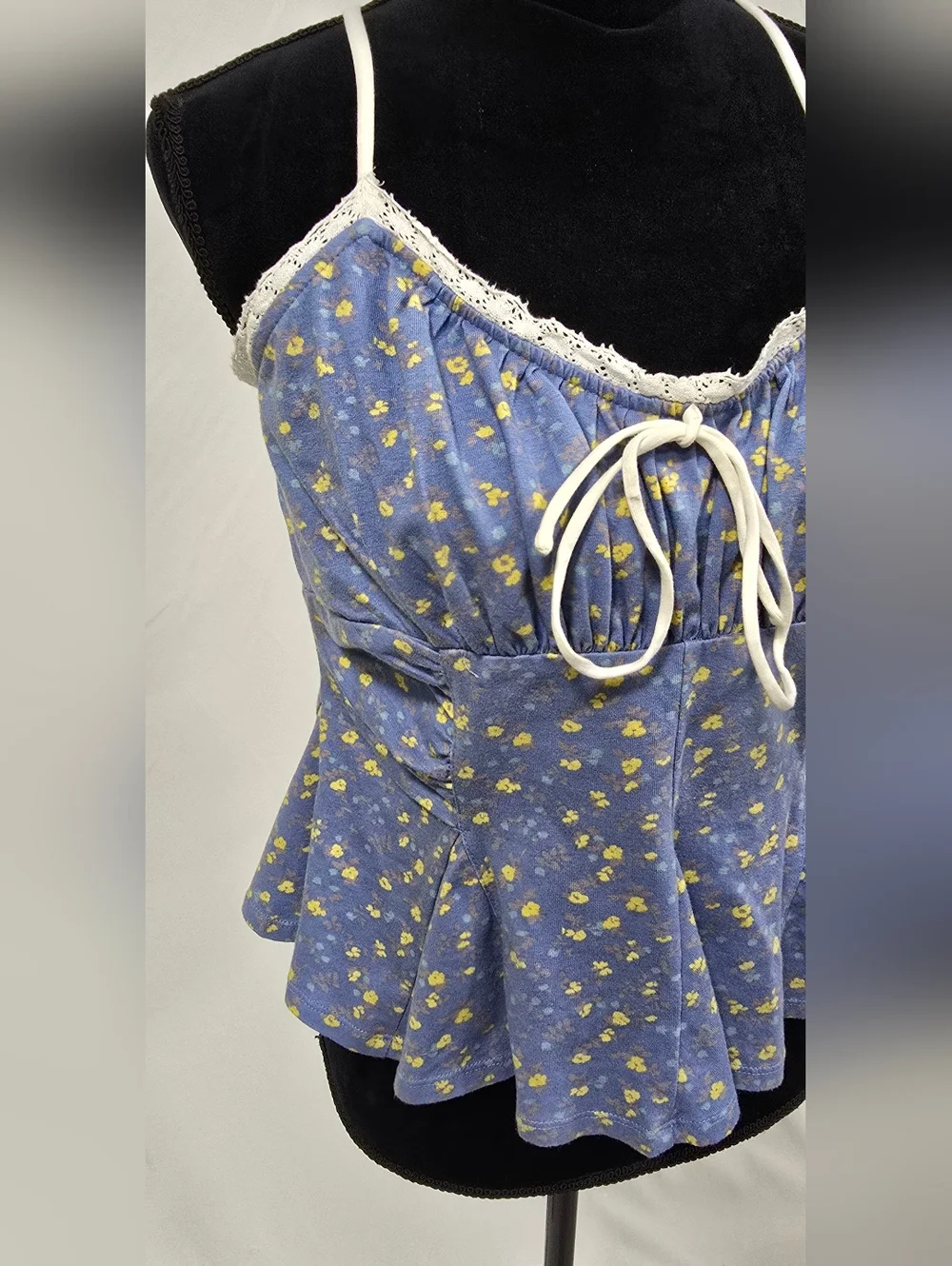 Free People women L Sammi floral camisole, adjustable spaghettis straps - Picture 5 of 10